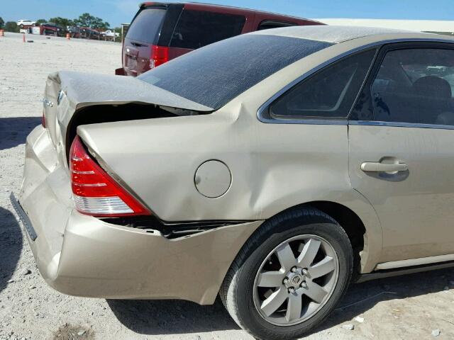 1MEHM40196G613370 - 2006 MERCURY MONTEGO LU BEIGE photo 9