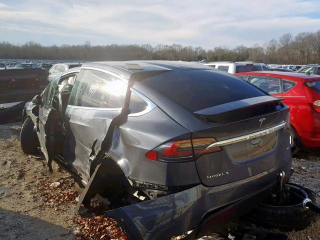 5YJXCAE20GF006947 - 2016 TESLA MODEL X GRAY photo 3