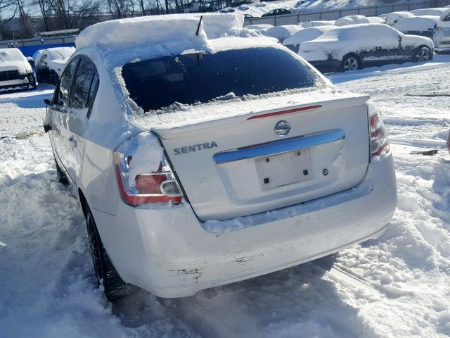 3N1AB6AP4BL664534 - 2011 NISSAN SENTRA 2.0 WHITE photo 3