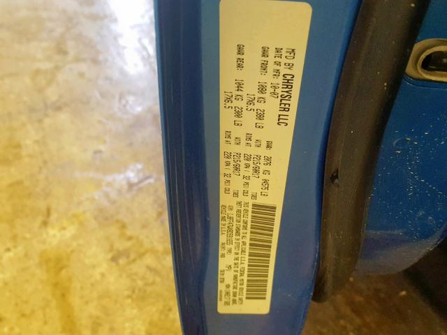 1J8FF47WX8D591655 - 2008 JEEP COMPASS SP 蓝色 照片 10