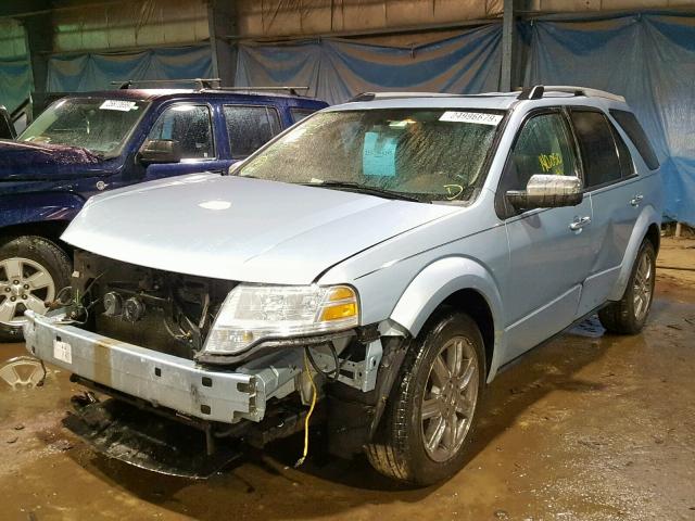 1FMDK03W48GA10833 - 2008 FORD TAURUS X L BLUE photo 2