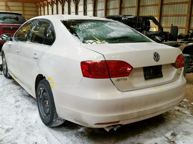 3VWDL7AJ4CM363473 - 2012 VOLKSWAGEN JETTA TDI WHITE photo 3