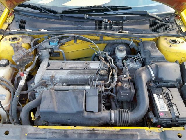 1G1JF12F747228447 - 2004 CHEVROLET CAVALIER L YELLOW photo 7