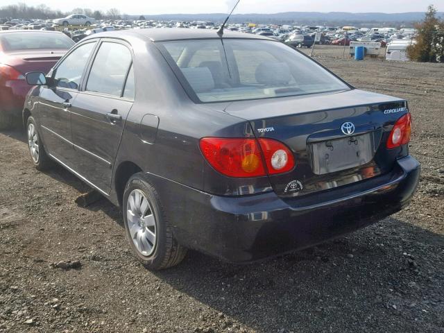 JTDBR32E332003802 - 2003 TOYOTA COROLLA CE BLACK photo 3