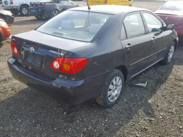 JTDBR32E332003802 - 2003 TOYOTA COROLLA CE BLACK photo 4