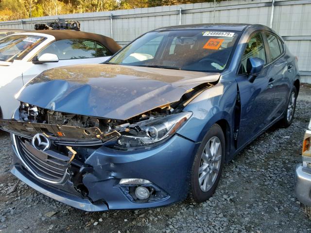 3MZBM1M73GM255790 - 2016 MAZDA 3 TOURING BLUE photo 2