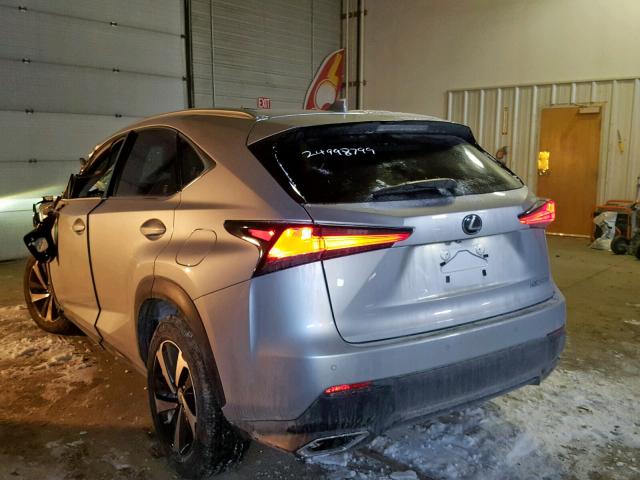 JTJBARBZ2J2154489 - 2018 LEXUS NX 200T SILVER photo 3