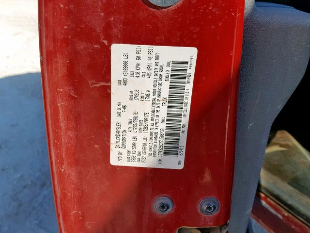 1D7KS28C77J508733 - 2007 DODGE RAM 2500 S წითელი ფოტო 10