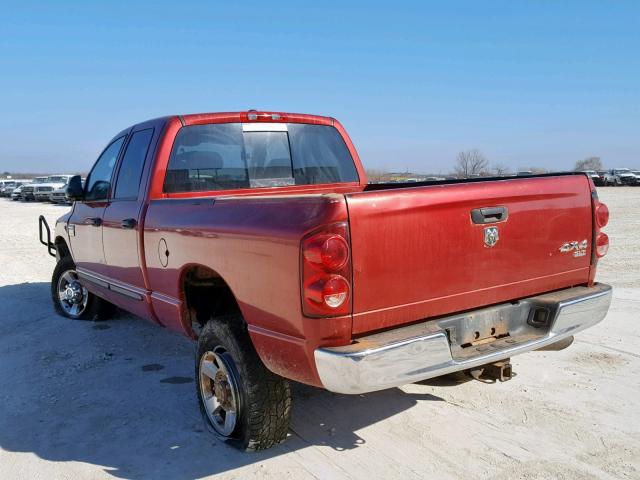 1D7KS28C77J508733 - 2007 DODGE RAM 2500 S წითელი ფოტო 3