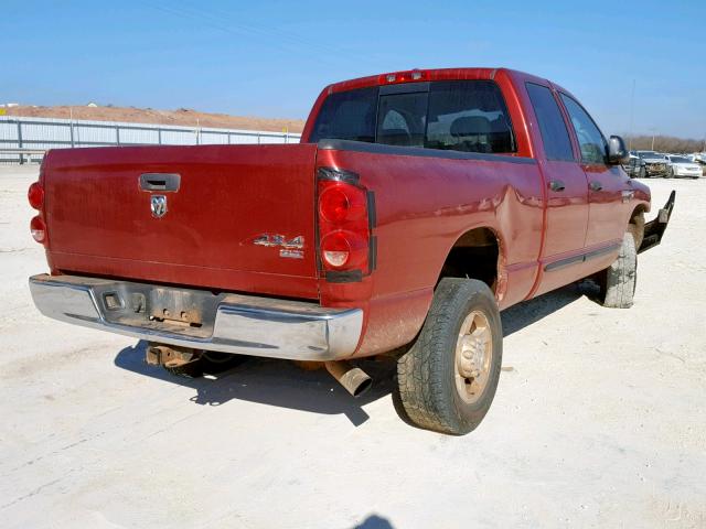 1D7KS28C77J508733 - 2007 DODGE RAM 2500 S წითელი ფოტო 4