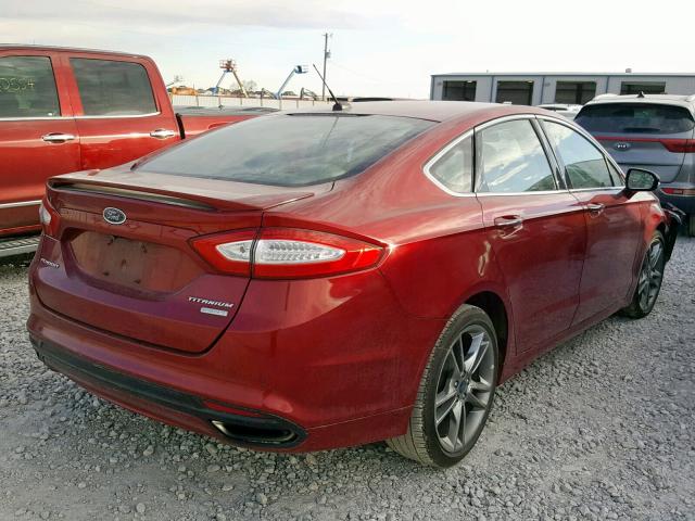 3FA6P0K98FR304208 - 2015 FORD FUSION TIT RED photo 4