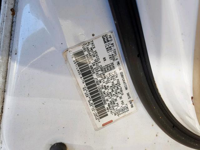 JT6GF10U2X0020662 - 1999 LEXUS RX 300 WHITE photo 10