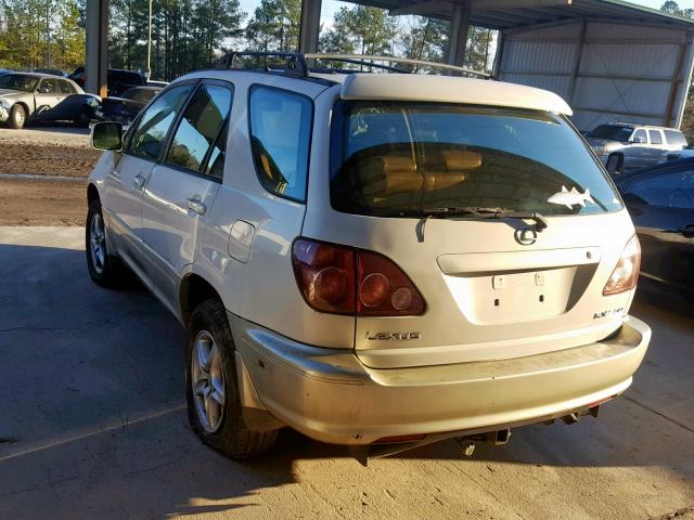 JT6GF10U2X0020662 - 1999 LEXUS RX 300 WHITE photo 3