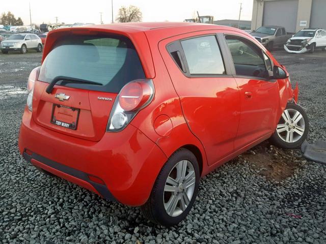 KL8CB6S93DC500933 - 2013 CHEVROLET SPARK LS RED photo 4