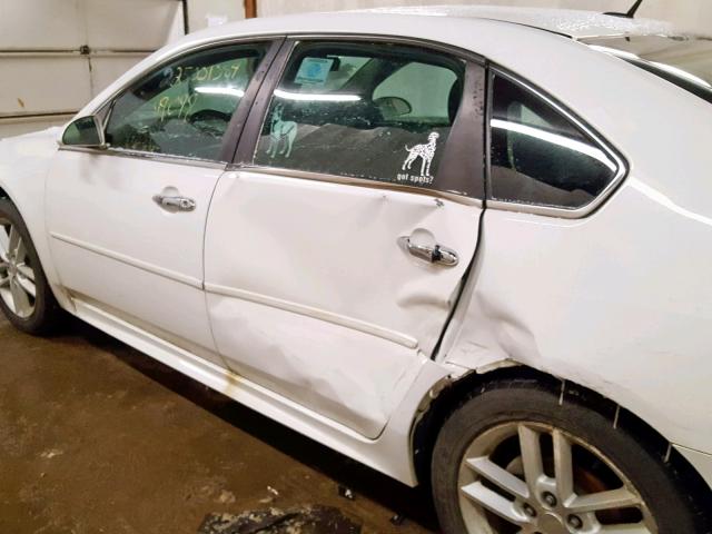 2G1WC5E30C1124174 - 2012 CHEVROLET IMPALA LTZ WHITE photo 9