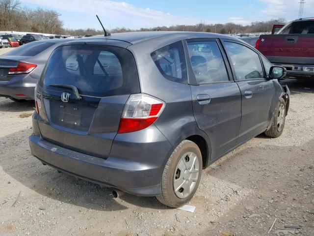 JHMGE8H34DC051954 - 2013 HONDA FIT GRAY photo 4