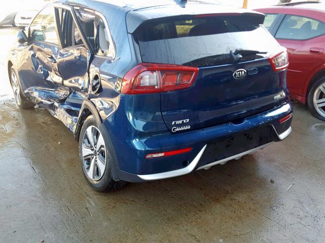 KNDCB3LC9H5081660 - 2017 KIA NIRO FE BLUE photo 3