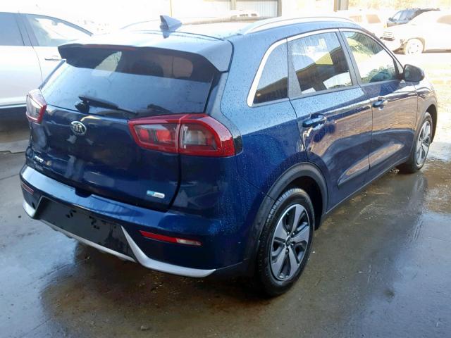 KNDCB3LC9H5081660 - 2017 KIA NIRO FE BLUE photo 4