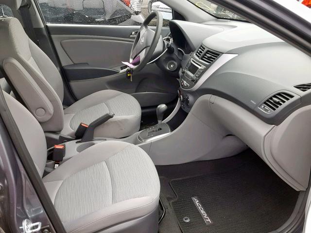 KMHCT4AE5FU902534 - 2015 HYUNDAI ACCENT GLS GRAY photo 5