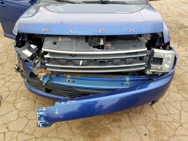 2FMGK5B81DBD02034 - 2013 FORD FLEX SE BLUE photo 7