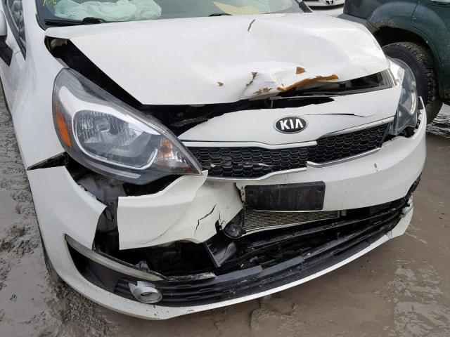 KNADN4A32G6005918 - 2016 KIA RIO EX WHITE photo 9