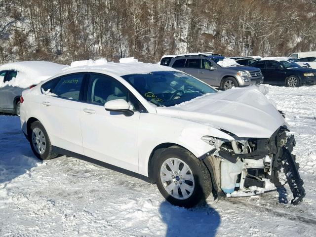 3FA6P0G75ER359365 - 2014 FORD FUSION S WHITE photo 1