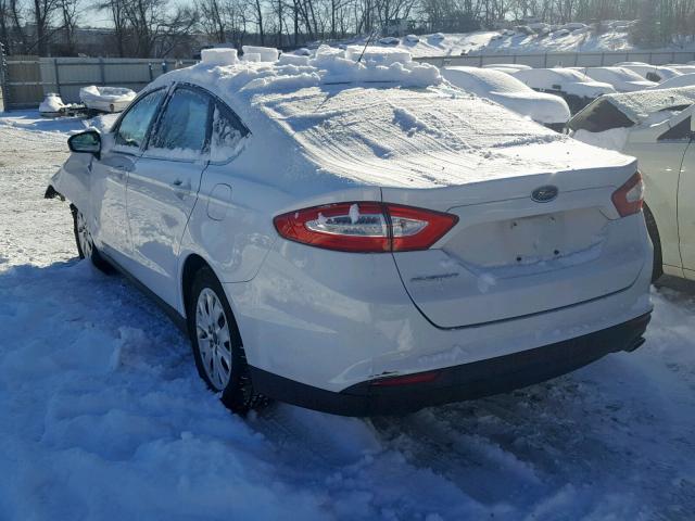 3FA6P0G75ER359365 - 2014 FORD FUSION S WHITE photo 3