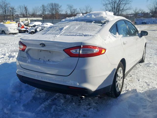 3FA6P0G75ER359365 - 2014 FORD FUSION S WHITE photo 4