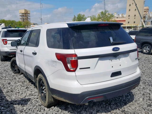 1FM5K8AR5HGA63752 - 2017 FORD EXPLORER P WHITE photo 3