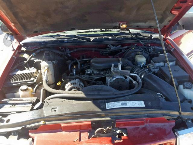 1GNCS13W4Y2147216 - 2000 CHEVROLET BLAZER BURGUNDY photo 7