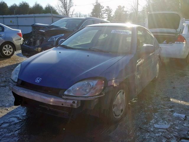 JHMZE14732T001343 - 2002 HONDA INSIGHT BLUE photo 2