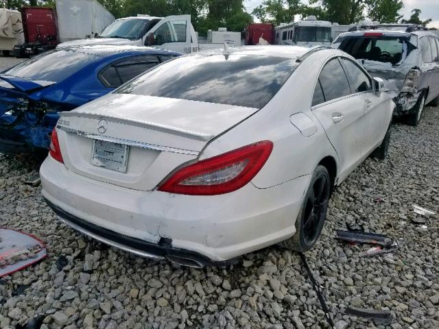 WDDLJ7DB6EA096691 - 2014 MERCEDES-BENZ CLS 550 WHITE photo 4