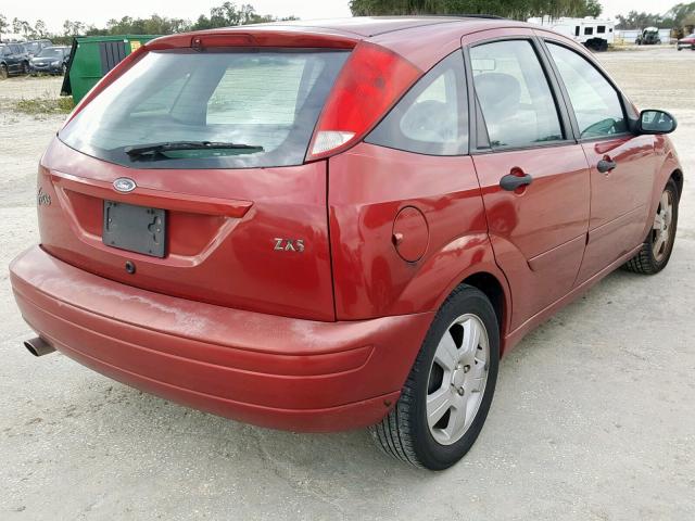 3FAFP37343R114777 - 2003 FORD FOCUS ZX5 BURGUNDY photo 4