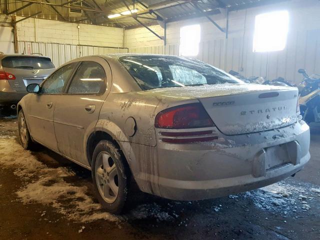 1B3EL46X25N594630 - 2005 DODGE STRATUS SX SILVER photo 3