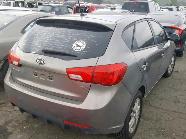 KNAFU5A23B5402173 - 2011 KIA FORTE EX GRAY photo 4