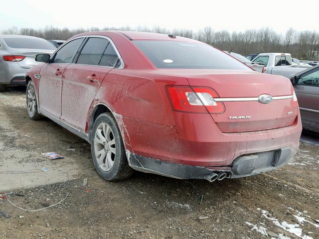 1FAHP2EW6BG128797 - 2011 FORD TAURUS SEL RED photo 3