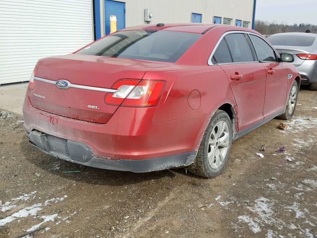 1FAHP2EW6BG128797 - 2011 FORD TAURUS SEL RED photo 4