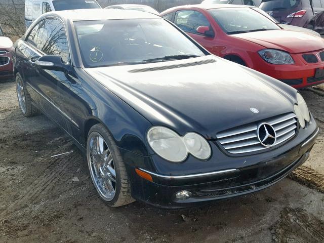 WDBTJ65J95F148018 - 2005 MERCEDES-BENZ CLK 320C BLACK photo 1