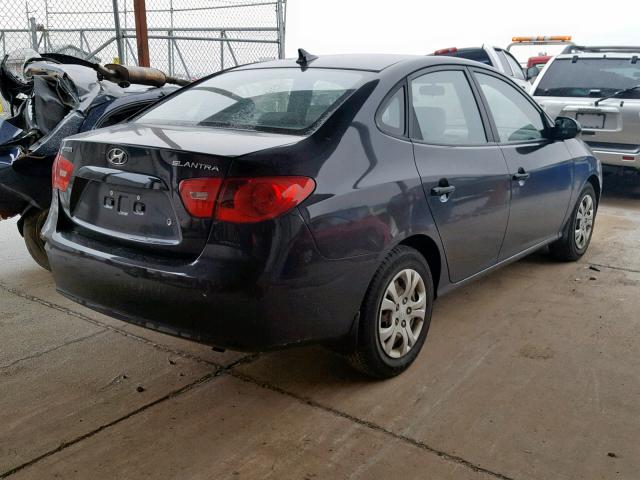 KMHDU46D59U803136 - 2009 HYUNDAI ELANTRA GL BLACK photo 4