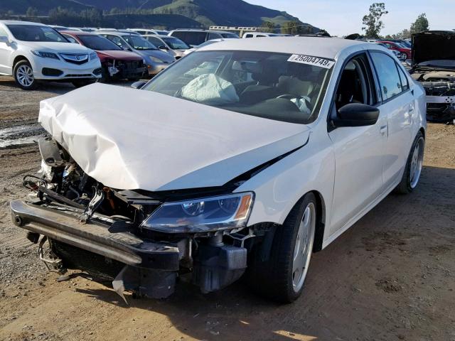 3VW1K7AJ8CM362381 - 2012 VOLKSWAGEN JETTA BASE Սպիտակ լուսանկար 2