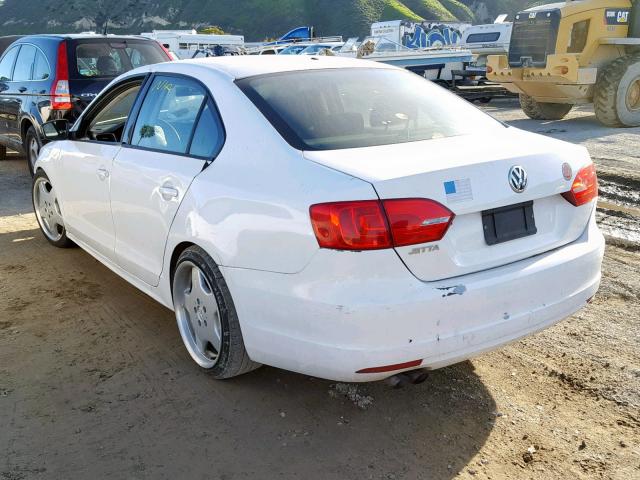 3VW1K7AJ8CM362381 - 2012 VOLKSWAGEN JETTA BASE Սպիտակ լուսանկար 3
