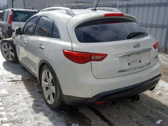 JN8BS1MW1AM830539 - 2010 INFINITI FX50 WHITE photo 3