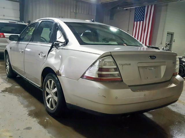 1FAHP24W28G141721 - 2008 FORD TAURUS SEL SILVER photo 3