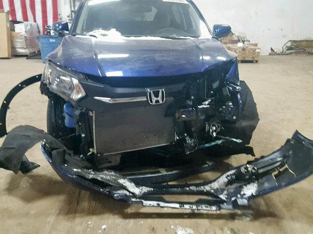 3CZRU6H73HM727927 - 2017 HONDA HR-V EXL BLUE photo 9