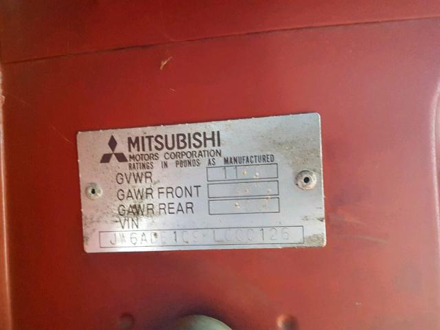 JW6ADE1C9KL000126 - 1989 MITSUBISHI FE 434 RED photo 10