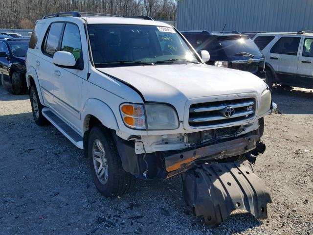 5TDBT48A34S232812 - 2004 TOYOTA SEQUOIA LI WHITE photo 1