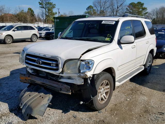 5TDBT48A34S232812 - 2004 TOYOTA SEQUOIA LI WHITE photo 2