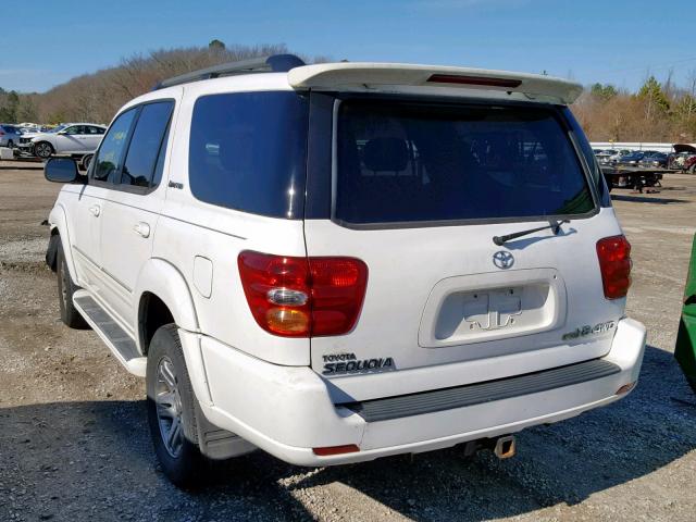 5TDBT48A34S232812 - 2004 TOYOTA SEQUOIA LI WHITE photo 3