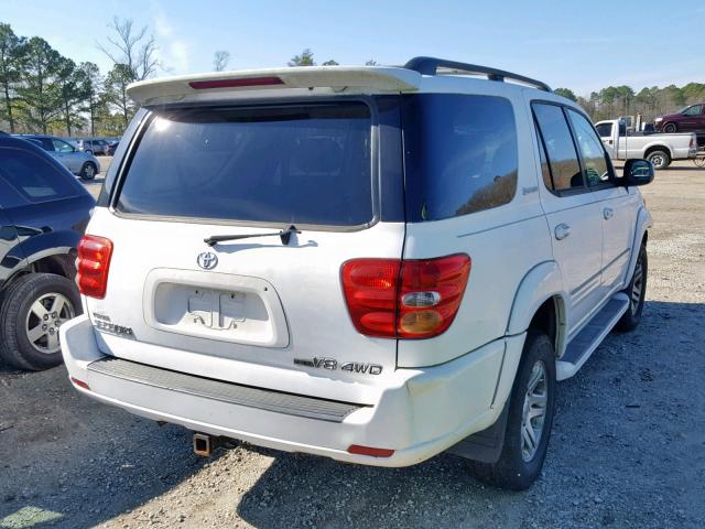 5TDBT48A34S232812 - 2004 TOYOTA SEQUOIA LI WHITE photo 4