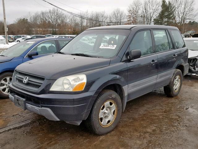 2HKYF18113H594853 - 2003 HONDA PILOT LX BLACK photo 2